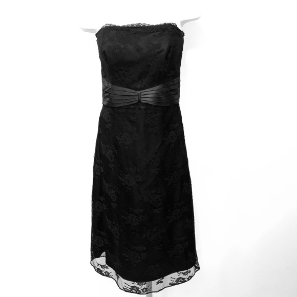 White House Black Market | Dresses | Whbm Black Lace Strapless Dress |  Poshmark